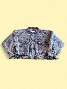 Vintage 80s M. Julian America Distressed Denim Bomber Jacket Men’s Size L